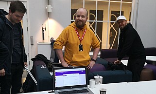 Vegard Norvik, Tor Henning Ueland og Michael Söderqvist-Waag på Høyskolen Kristiania i september. Pågangen av studenter var så stor at man ikke rakk å ta bilde før nedriggingen var i gang. FOTO: Anita Kristoffersen Vegard Norvik, Tor Henning Ueland og Michael Söderqvist-Waag på Høyskolen Kristiania i september. Pågangen av studenter var så stor at man ikke rakk å ta bilde før nedriggingen var i gang. FOTO: Anita Kristoffersen